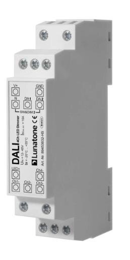 Lunatone 89453832-HS DALI DT6 4-Kanal LED Dimmer CV 12-48VDC 16 A Hutschiene