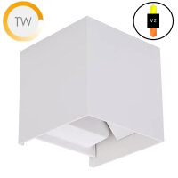 LEDlumi WLTWWS-V2 LED Wandleuchte Up Down weiß 24V 12W Tunable White IP65 2000-6000 Kelvin