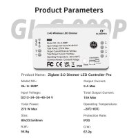 Gledopto ZigBee 3.0 Pro Controller Dimmer GL-C-009P für Einfarbige LED-Beleuchtung